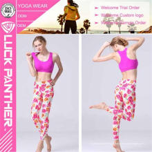 Collants de yoga imprimés par Sublimation anti-UV étirés en gros pour des femmes